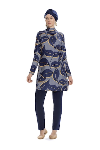 Likralı Tam Kapalı Tesettür Mayo 252-504 Lacivert Lacivert