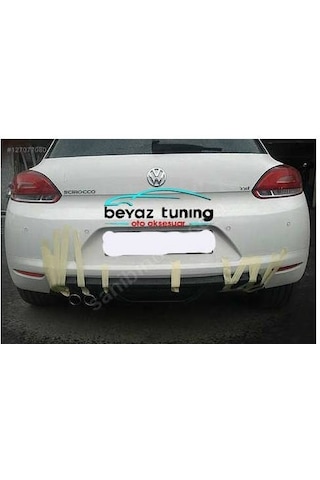 VW Scirocco Difüzör Arka Tampon Piano Black