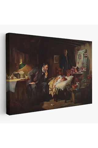 Es10 Özel Tasarım The Doctor Tablosu - Joseph Tomanek, Luke Fildes-6639 (95 x 165)