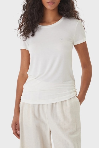 Emporio Armani Bayan T Shirt Ew000408 Af19024 U1131 Ekru Ekru