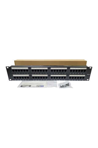 19" 48 Port Cat6 Patch Panel Dolu