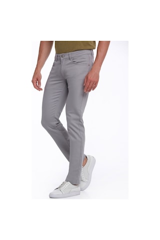Hatemoğlu Gri Regular Fit Yüksek Bel Düz Paça Basic Kot Pantolon Gri