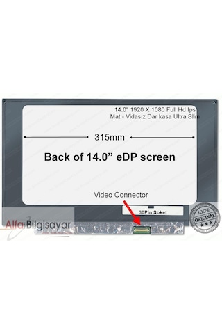 Lenovo Uyumlu Thinkpad E14 20Ras04A00 Lcd Led Ekran - Panel