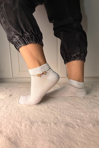 Ozzy Socks 3 Çift Kadın Taş Detaylı Dikişsiz & Takviyeli Patik Çorap Siyah