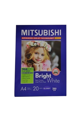 Mitsubishi Fotoğraf Kağıdı 260 Gr A4 Inkjet Kağıt Parlak Belge Düzeni Renkli Baskı Ofis Malzemesi