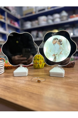 Sihirli Papatya Ayna Kişiye Özel Fotoğraflı Led Işıklı