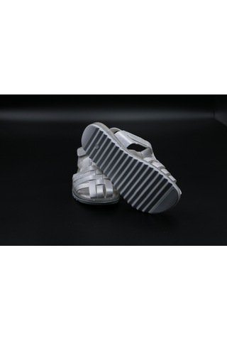 Ayakkabımood Arz Beyaz Simli Kız Çocuk Sandalet Ayakkabı Beyaz