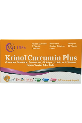Krinol Curcumin Plus - Quercetin C Vitamini - 30 Kapsül - 1 Kutu