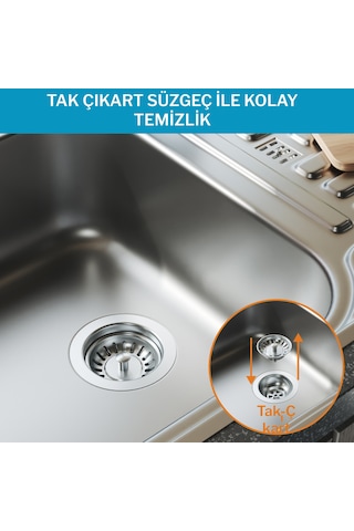 Aqua Bagno Comfort Yer Kazandıran Taşma Deliksiz Mutfak Eviye Sifonu Kolay Temizlenir, Ayarlanabilir Koku Önleyici Gid beyaz