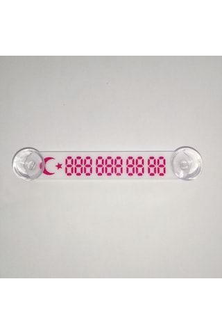 Yeni Dünya Oto Ydnmr - 013 Araç Park Telefon Numaratörü Beyaz - Kırmızı