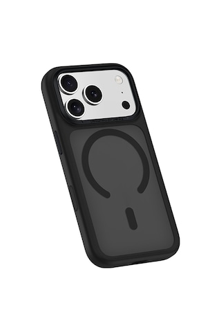 Apple Uyumlu iPhone 17 Pro Max Kılıf M-safe Şarj Özellikli Benks Mist C-magnet Kapak Siyah Siyah