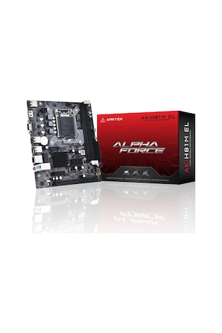 Arktek Alpha Force AK-H81M EL Intel H81 1600 MHz DDR3 Soket 1150 mATX Anakart