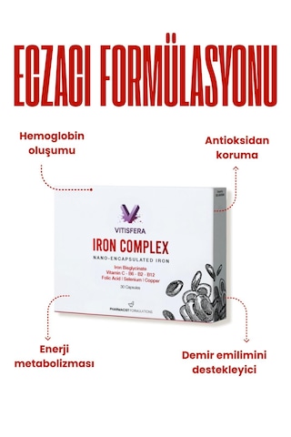 Vitisfera Iron Complex 30 Kapsül