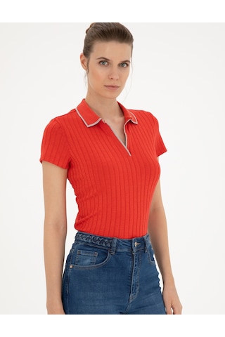 Pierre Cardin Kadın Nar Çiçeği Tişört 50288292-vr239 Nar Çiçeği