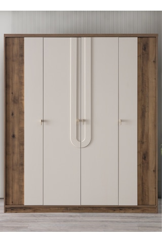 Gardırop, Megan 4 Kapaklı Dolap Ahşap