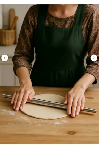 3'lü Alüminyum Paslanmaz Metal Masterchef Pratik 60-75- 90 Cm Hamur, Yufka Açıcı Oklava