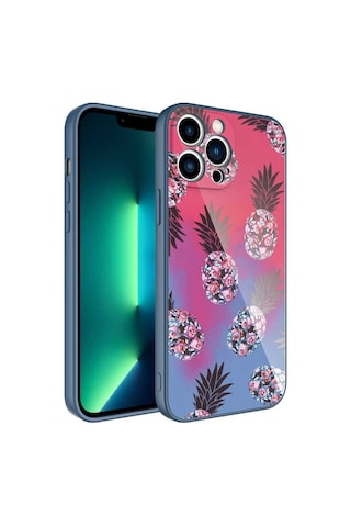 Apple Uyumlu iPhone 12 Pro Max Kılıf Kamera Korumalı Desenli Sert Silikon Zore Epoksi Kapak NO3
