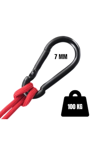 7 mm Siyah Karabina, Kamp, Hamak ve Outdoor Yaylı Kanca Dağcılık Kamp Malzemeleri Salıncak Anahtar Askı