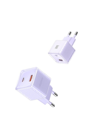 Mcdodo CH-4153 33 W GaN PD 1xType-C 1xUSB Girişli Hızlı Şarj Aleti - Mor