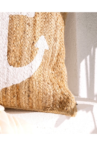 Madame Coco Versailles Jüt Kırlent Kılıfı - Naturel - 50x50 Cm Çok Renkli