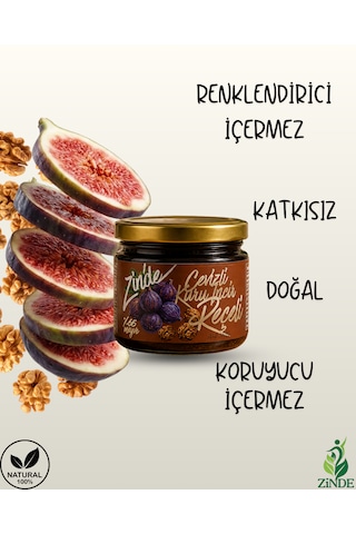 Cevizli Kuru İncir Reçeli Doğal Geleneksel Üretim Net:350gram %65 Meyve Oranı