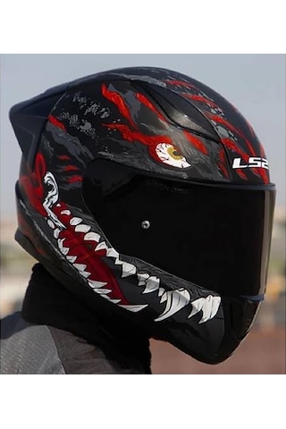 Ls2 Rapıd 2 Race Kaıju Fullface Motosiklet Kaskı Siyah Camlı Siyah