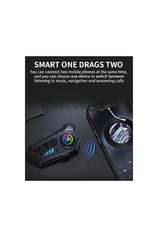 Motosiklet Kask Kulaklık Bluetooth 5.3 İntercom 2 Yıl Garantili - Oto Ses Görüntü Sistemleri