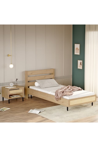 Robin Home Lidya Genç Odası Takımı 2'li Set Sepet-uv Baskı Jüt Kahverengi