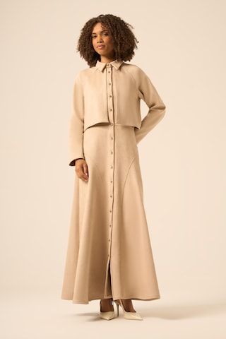 Ftz Women Kadın Scuba Süet Bolerolu Elbise Beige 31255 Beige