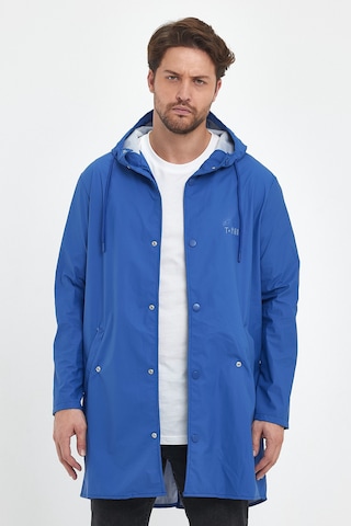 T Rain Pu Raincoat M Beden Mavi Erkek Yağmurluk Mavi