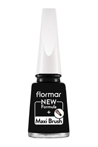 Flormar Nail Enamel Yüksek Pigmentli & Parlak Bitişli Oje Fne-313 Black Mınımalısm