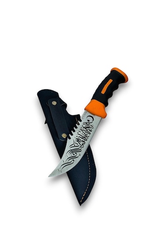 Hat Sanatlı Outdoor Çelik Kamp Bıçağı