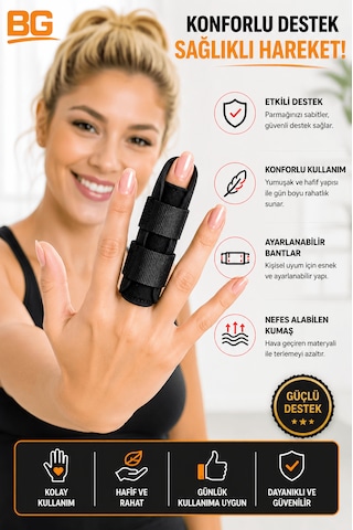 Parmak Ateli Ayarlanabilir Parmak Sabitleyici Atel Nefes Alabilen Parmak Koruyucu Aparat Finger Splint