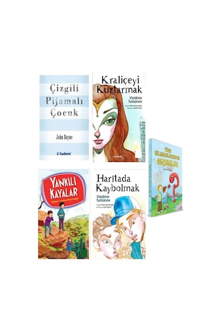 Çizgili Pijamalı Çocuk - Kraliçeyi Kurtarmak - Haritada Kaybolmak - Yankılı Kayalar 5 Kitap