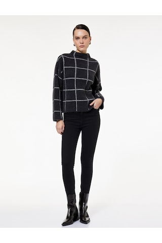 Koton Yüksek Bel Fermuar Cep Detaylı Toparlayıcı Skinny Jean Pantolon - Push Up Skinny Jeans Siyah 6wal40042md Siyah