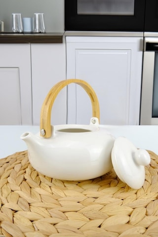 Acar Safira Collection Porselen Bitki Çayı Demliği Çaydanlık 750 ML Beyaz - Porj-05197/12 Beyaz
