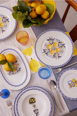 Kütahya Porselen Amalfi 26 Parça 6 Kişilik Yemek Takımı Çok Renkli