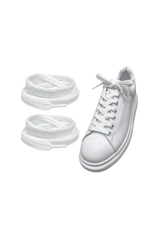 Exclusice 120 Cm Yassı Spor Ayakkabı Bağcığı, Çift Katmanlı Örgülü Sneakers Bağcık, 1 Çift 001