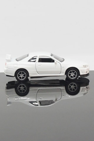 Toyaş Nissan Skyline Gt-r R34 Model Çek Bırak Araba 11 CM Beyaz