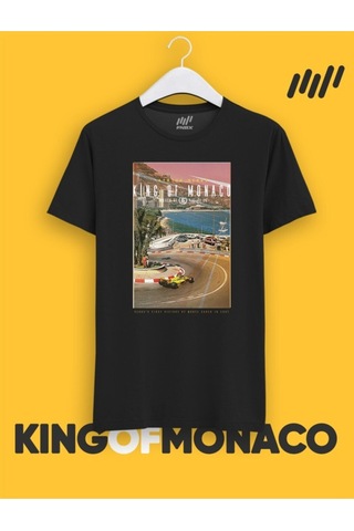 Flood Of Style King Of Monaco Ayrton Senna T-shirt Siyah