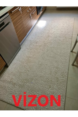 Aksu Halı Taşlı Gri Kabartmalı Seç Beğen Kaymaz Taban Yolluk