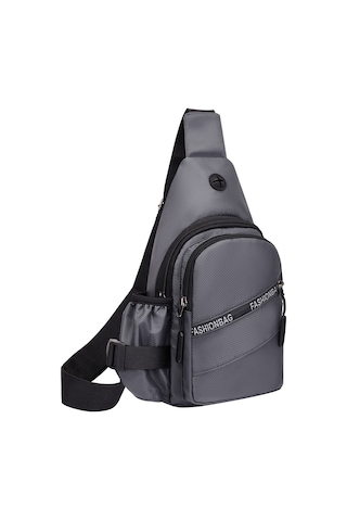 Youtek Erkekler İçin Oxford Kumaş Askılı Çanta, Su Flaske Cebi, Telefon Anahtar Para Taşıma, Elini Serbest Bırak, Koyu Gri Koyu Gri