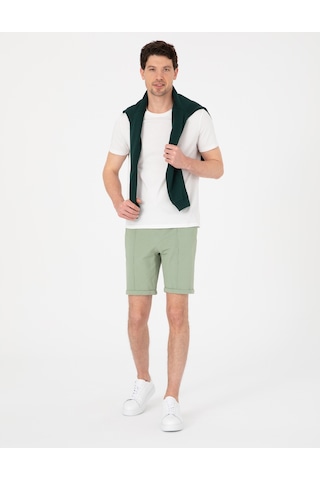 Pierre Cardin Açık Haki Regular Fit Örme Şort 50310567-vr183
