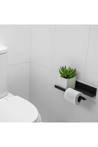 Dekoratif Siyah Metal Banyo Wc Kağıt Rulo Peçetelik Tuvalet Banyo Peçete Askısı