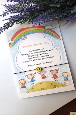 20 Adet Canım Öğrencim Emoji Bileklik Çok Renkli