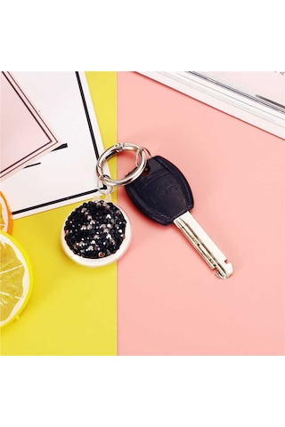 Zore Airtag 03 Uyumlu Silikon Anahtarlık-siyah