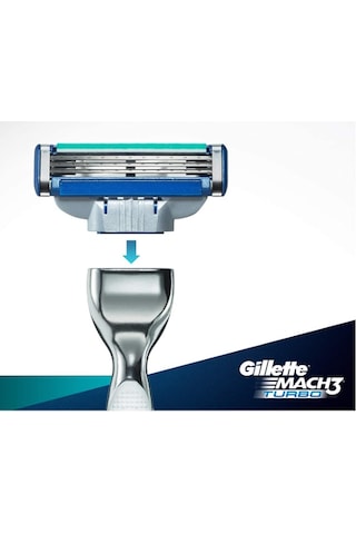Gillette Mach3 Turbo Tıraş Makinesi + Yedek Başlık 2'li