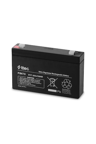Ttec 6V 7Ah Bakımsız Kuru Akü