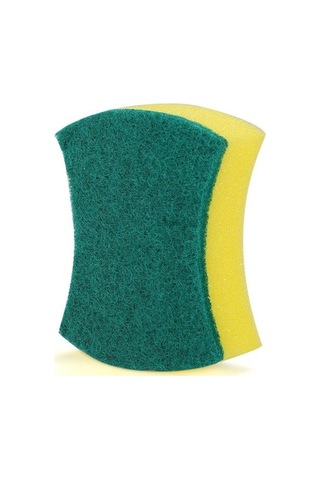 Prestigegoods 30 Adet Çift Yüzlü Sünger Ovma Peddi Bulaşık Yıkama Fırçalama Lekeleri Çıkarma Mutfak Garaj Banyo İçin Yeşil Sarı 10x7x3cm