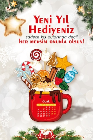 2026 Ahşap Ayaklı Yeni Yıl Hediyesi Mini Özel Tasarım Takvim